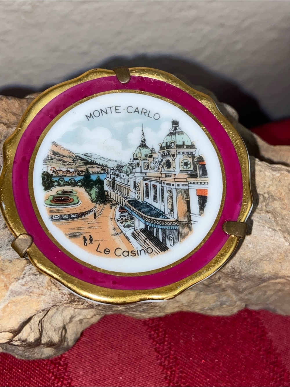 Vintage LIMOGES FRANCE Mini Porcelain Gold Trimmed Plate